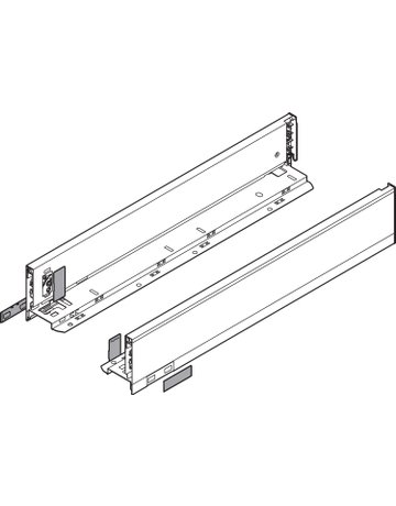 Bild LEGRABOX Zarge, Höhe M (90.5 mm), NL=600 mm, links/rechts, für LEGRABOX pure, seidenweiss matt - Blum-1