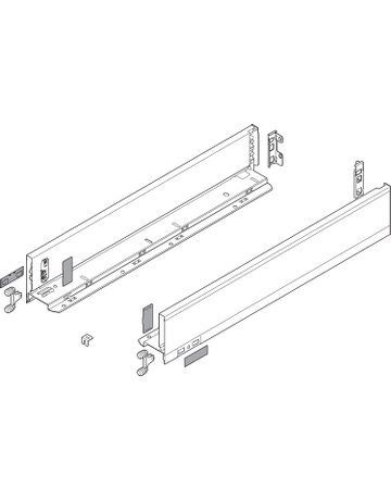 Bild LEGRABOX Zarge, Höhe M (90.5 mm), NL=300 mm, links/rechts, für LEGRABOX pure, oriongrau matt - Blum-1