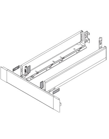 Bild LEGRABOX Zarge, Höhe M (90.5 mm), NL=500 mm, links/rechts, für LEGRABOX pure, oriongrau matt - Blum-1