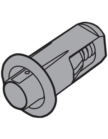 Bild Blum-Distanzpuffer, Ø 5 mm, Blendenspalt 2.6 mm, einbohren, Höhe: 2.6 mm, R7037 staubgrau-1