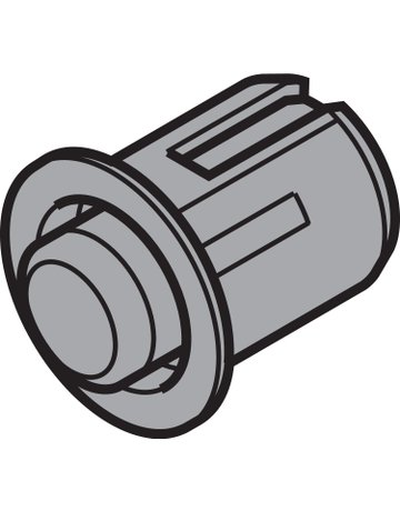 Bild Blum-Distanzpuffer, Ø 8 mm, Blendenspalt 2.6 mm, einbohren, Höhe: 2.1 mm, R7037 staubgrau-1