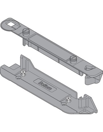 Bild SERVO-DRIVE Trägerprofil-Aufnahme vertikal, unten/oben, R7037 staubgrau - Blum-1