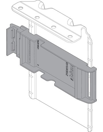 Bild SERVO-DRIVE Aufnahmewinkel für 1 Antriebseinheit, Set inkl. Zubehör, R737staubgr./verzin. - Blum-1