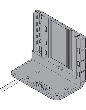 Bild SERVO-DRIVE Aufnahmewinkel für 2 Antriebseinheiten, mit Kabel (Kabelüberstand 800 mm), R737staubgr./verzin. - Blum-1