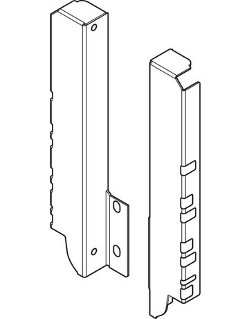 Bild TANDEMBOX Holzrückwandhalter, Höhe D (224 mm), für Spülenauszug, links/rechts, R9006 weissalumin. - Blum-1