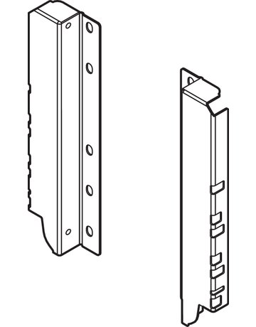 Bild TANDEMBOX Holzrückwandhalter, Höhe D (224 mm), links/rechts, seidenweiss - Blum-1