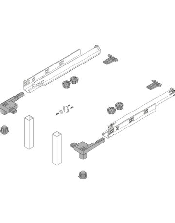 Bild SPACE STEP Set, Kunststoff / Stahl, NL=460 mm, oriongrau matt - Blum-1
