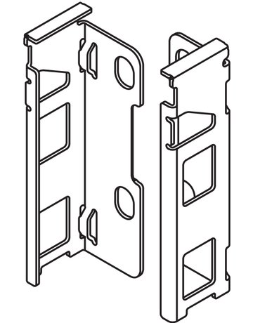 Bild LEGRABOX Holzrückwandhalter, Höhe M (106 mm), links/rechts, vernickelt - Blum-1