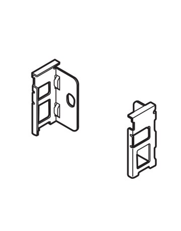Bild LEGRABOX Holzrückwandhalter, Höhe N (80 mm), links/rechts, seidenweiss matt - Blum-1
