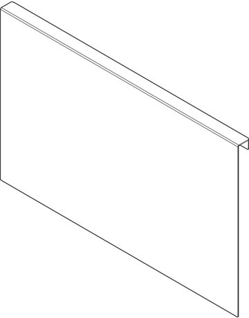 Bild AMBIA-LINE Holzrückwandadapter, für MERIVOBOX Frontauszug Höhe F, Stahl, indiumgrau matt - Blum-1