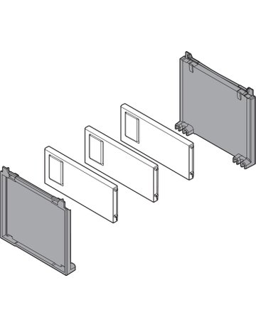 Bild AMBIA-LINE Flaschenset, für LEGRABOX/MERIVOBOX, seidenweiss matt - Blum-1