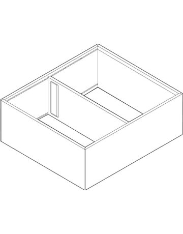 Bild AMBIA-LINE Rahmen, für LEGRABOX/MERIVOBOX Frontauszug, Stahl, ab NL=300 mm, Breite=242 mm, seidenweiss matt - Blum-1