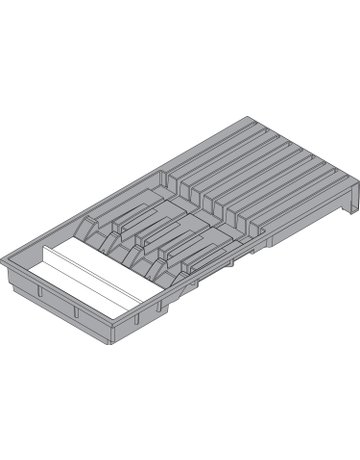 Bild AMBIA-LINE Messerhalter, für 4 große und 5 kleine Messer, Breite=186 mm, für LEGRABOX/MERIVOBOX, oriongrau matt - Blum-1