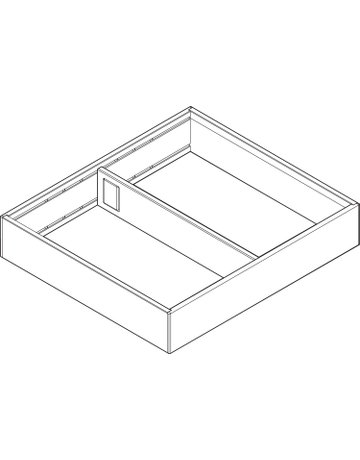 Bild AMBIA-LINE Rahmen, für LEGRABOX/MERIVOBOX Schubkasten, Stahl, NL=300 mm, Breite=242 mm, oriongrau matt - Blum-1