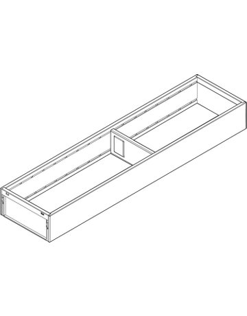 Bild AMBIA-LINE Rahmen, für LEGRABOX/MERIVOBOX Schubkasten, Stahl, NL=450 mm, Breite=100 mm, carbonschwarz matt - Blum-1