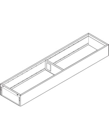 Bild AMBIA-LINE Rahmen, für LEGRABOX/MERIVOBOX Schubkasten, Stahl, NL=550 mm, Breite=100 mm, carbonschwarz matt - Blum-1