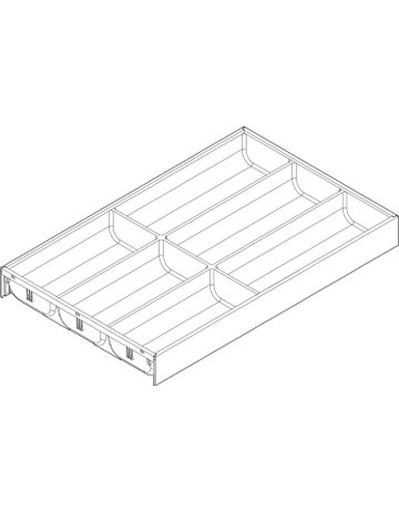 Bild AMBIA-LINE Besteckeinsatz, für LEGRABOX/MERIVOBOX Schubkasten, Kunststoff / Stahl, 6 Besteckfächer, NL=500 mm, Breite=300 mm, oriongrau matt - Blum-2