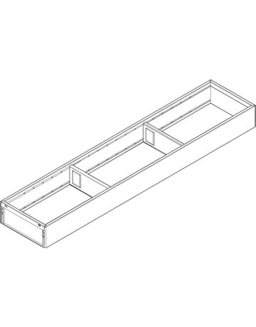 Bild AMBIA-LINE Rahmen, für LEGRABOX/MERIVOBOX Schubkasten, Stahl, NL=600 mm, Breite=100 mm, carbonschwarz matt - Blum-1