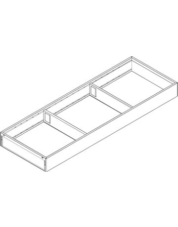 Bild AMBIA-LINE Rahmen, für LEGRABOX/MERIVOBOX Schubkasten, Stahl, NL=600 mm, Breite=200 mm, carbonschwarz matt - Blum-1