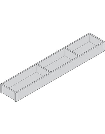 Bild AMBIA-LINE Rahmen, für LEGRABOX/MERIVOBOX Schubkasten, Holzdesign, NL=600 mm, Breite=100 mm, Bard.Eiche/seidenwei - Blum-1
