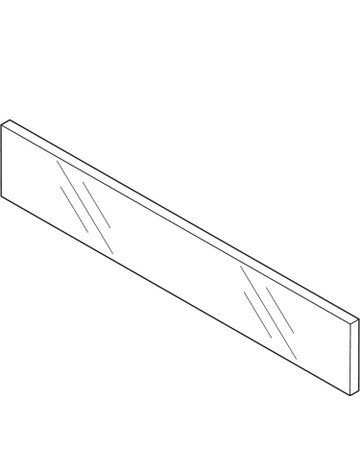 Bild LEGRABOX Einschubelement - Vorne, Höhe C (70 mm), KB=1200 mm (18/19 mm), Glas klar, für LEGRABOX pure/free, klar - Blum-1