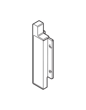 Bild METABOX Fronthalter, Höhe H, für Innenschubkasten, links, R9001 cremeweiss - Blum-1