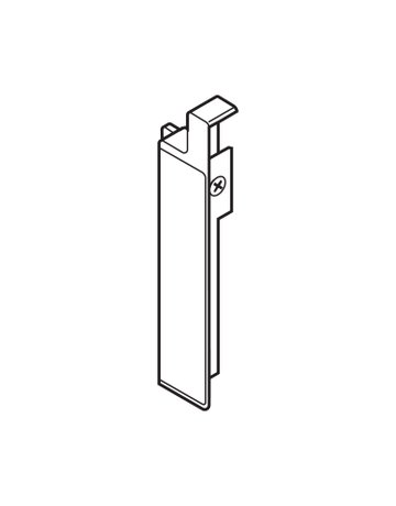 Bild METABOX Fronthalter, Höhe H, für Innenschubkasten, rechts, R9001 cremeweiss - Blum-1