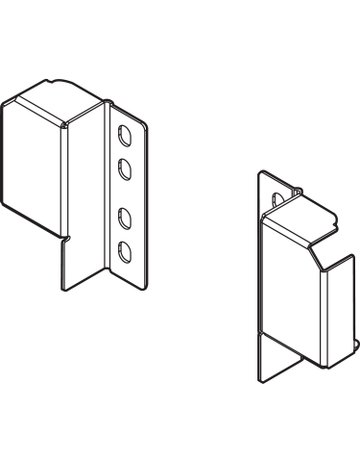 Bild TANDEMBOX plus/antaro Relinghalter (rückseitig), flexibel anbringbar, nicht verstellbare Reling, zum Schrauben, links/rechts, seidenweiss - Blum-1