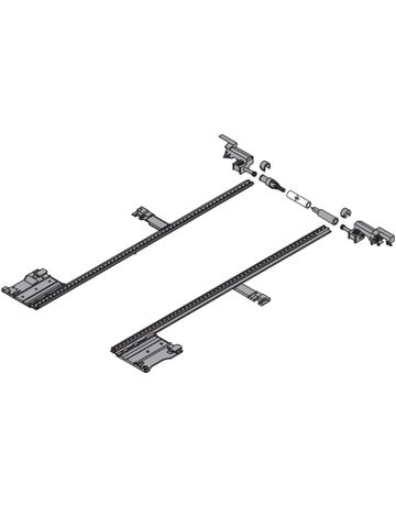 Bild LEGRABOX Seitenstabilisierung, NL=400 mm, KB=1400 mm, Vollauszug, zum Ablängen, R7037 staubgrau - Blum-1