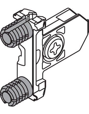 Bild TANDEMBOX Frontbefestigung, INSERTA, symmetrisch, für TANDEMBOX antaro/TANDEMBOX intivo/TANDEMBOX intivo/antaro/TANDEMBOX plus, blank - Blum-1