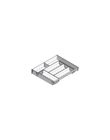 Bild ORGA-LINE Kombi-Set (teilausfüllend), für TANDEMBOX Schubkasten, NL=450 mm, KB=500 mm, Breite=377 mm, inox-gebü/staubgr - Blum-1