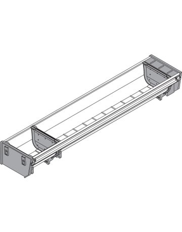 Bild ORGA-LINE Schalen-Set (teilausfüllend), für TANDEMBOX Schubkasten, NL=500 mm, KB=275 mm, Breite=103 mm, inox-gebü/staubgr - Blum-1