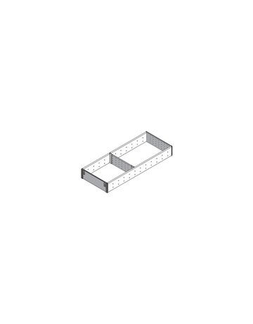 Bild ORGA-LINE Facheinteilung-Set (teilausfüllend), für TANDEMBOX Schubkasten, NL=500 mm, KB=350 mm, Breite=194 mm, inox-gebü/staubgr - Blum-1