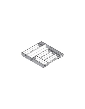 Bild ORGA-LINE Schalen-Set (vollausfüllend), für TANDEMBOX Schubkasten, NL=450 mm, KB=600 mm, inox-gebü/staubgr - Blum-1