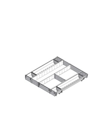 Bild ORGA-LINE Kombi-Set (vollausfüllend), für TANDEMBOX Schubkasten, NL=550 mm, KB=600 mm, inox-gebü/staubgr - Blum-1