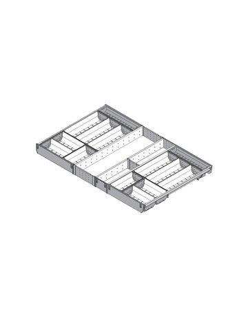 Bild ORGA-LINE Schalen-Set (vollausfüllend), für TANDEMBOX Schubkasten, NL=550 mm, KB=900 mm, inox-gebü/staubgr - Blum-1
