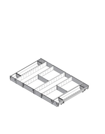 Bild ORGA-LINE Kombi-Set (vollausfüllend), für TANDEMBOX Schubkasten, NL=550 mm, KB=900 mm, inox-gebü/staubgr - Blum-1
