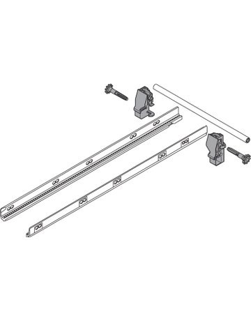 Bild TANDEMBOX Seitenstabilisierung (nach oben aufbauend), NL=500 mm, KB=1200 mm, Vollauszug, Schubkasten/Frontauszug, R7037 staubgrau - Blum-1