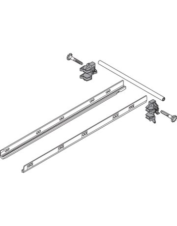 Bild TANDEMBOX Seitenstabilisierung (nach oben aufbauend), NL=550 mm, KB=1200 mm, Vollauszug, Schubkasten/Frontauszug, R7037 staubgrau - Blum-1