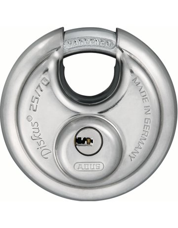 Bild Tür- Überfalle Set, mit Diskus-Schloss, Diskus Integral, DI141 + DI142 + 25/70, Metall korrosionsgeschützt - ABUS-1