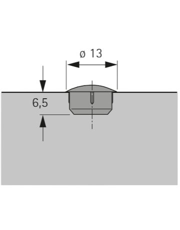 Bild Verbindungsbeschlag-Abdeckkappe,Ø13mm,KF 48591,braun - Hettich-1