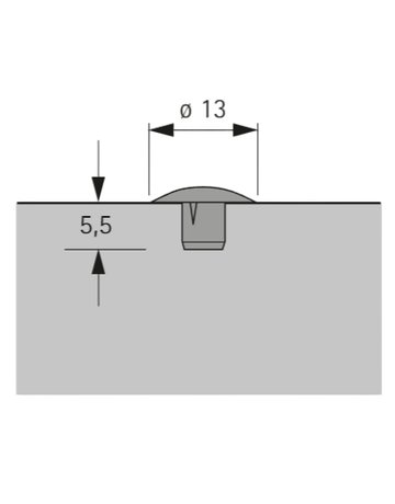 Bild Verbindungsbeschlag-Abdeckkappe,Ø13mm,KF 48587,braun - Hettich-1