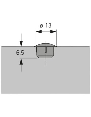 Bild Verbindungsbeschlag-Abdeckkappe,Ø13mm,KF 48589,braun - Hettich-1