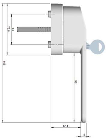 Bild Fenstergriff weiß 2 Schl. / Schliessung AL0089 FG400 W - ABUS-1