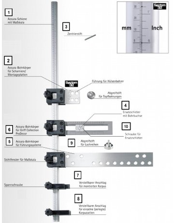Bild Accura Bohrkörper für Griffe und Knöpfe, Aluminium / Kunststoff - Hettich-1