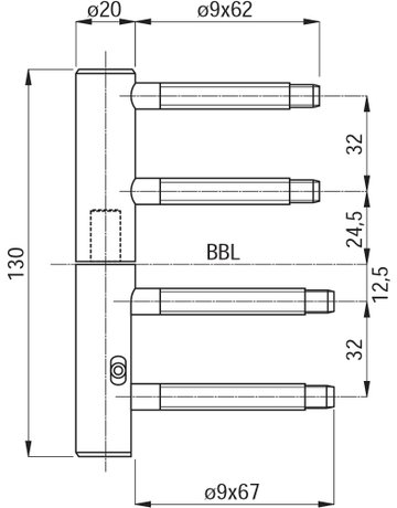 Bild Triplex-Band 20 MM passiviert Futter/Rahmen, Ausdrehs. TR220SM-FR-WV-GS - Anuba-1