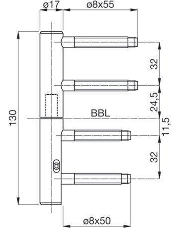 Bild Triplex-Band 17 MM passiviert Rahmen TR217SM-RA-WV-G - Anuba-1