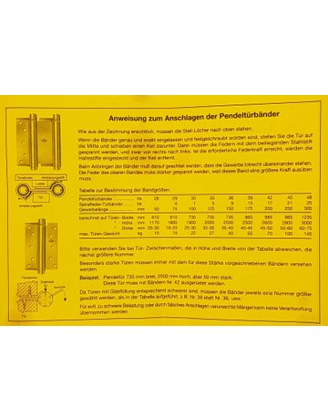 Bild Pendeltürband Stahl verzinkt Nr.126b Tst. 30-35 mm Gewerbelänge 125 mm Gr. 33 - Fridavo-3