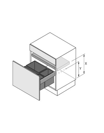 Bild Abfallsystem-Rahmen, KB400mm,Stahl ArciTech Pull 9279401,anthrazit - Hettich-3