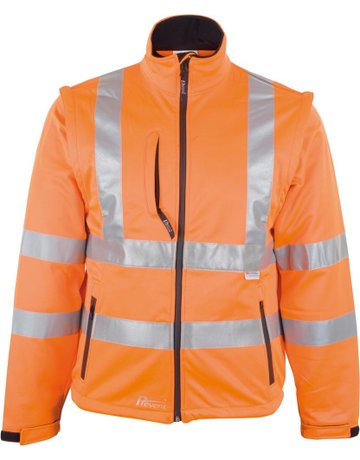 Bild Warnjacke, Softshell, Gr. S, leuchtorange-0